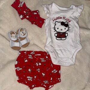 Hello Kitty Red and White Kids Matching Set
